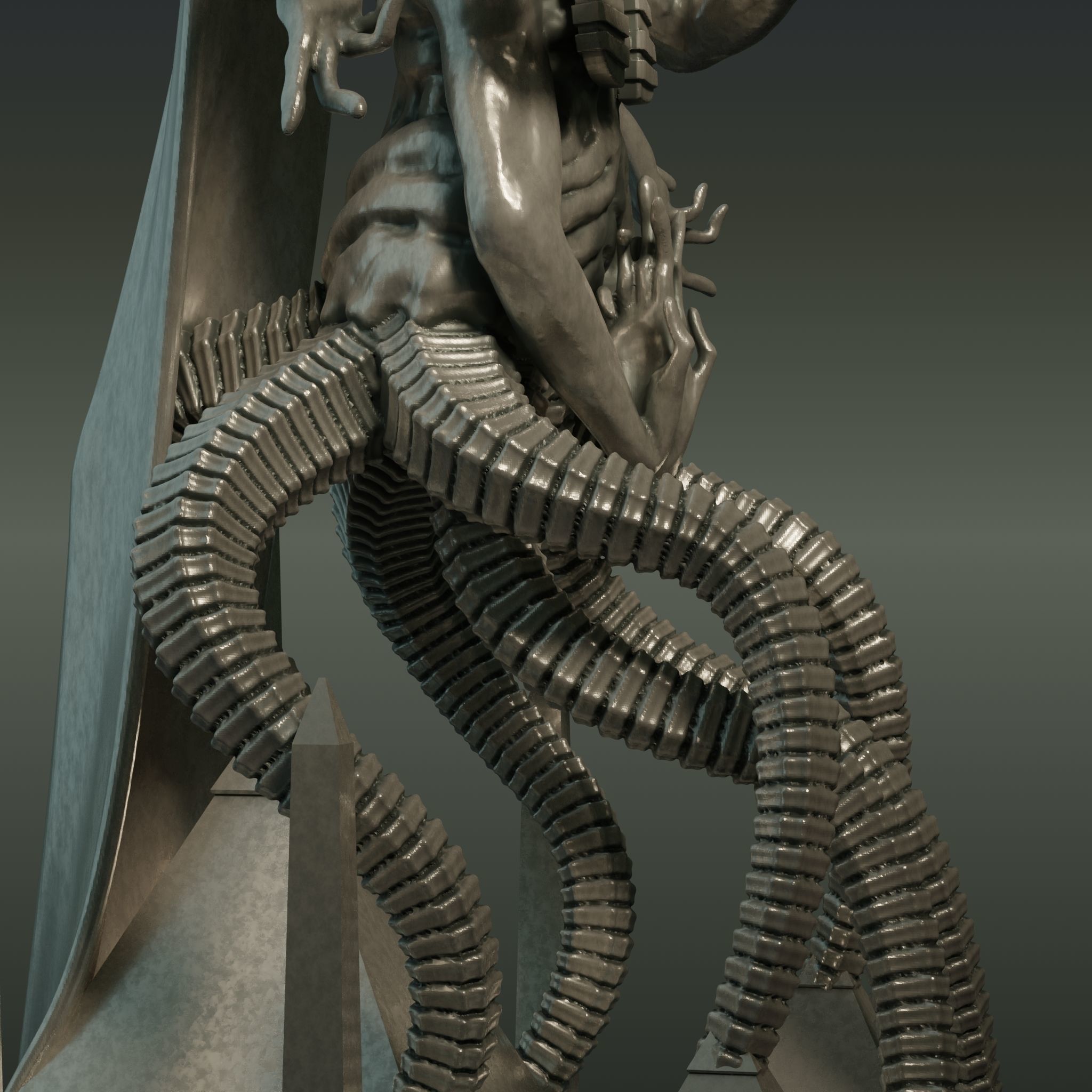 Nyarlathotep Statuette 3D model_5
