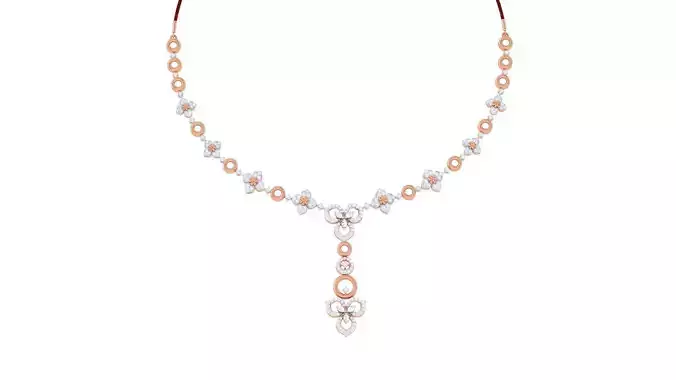 High Jewelry Italian Diamond Necklace Earrings set 3dm render