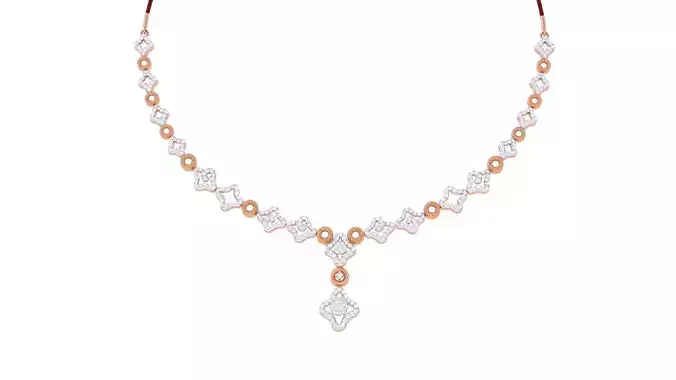 High Jewelry Italian Diamond Necklace Earrings set 3dm render