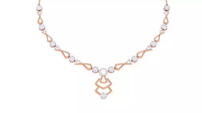 High Jewelry Italian Diamond Necklace Earrings set 3dm render 3D print model