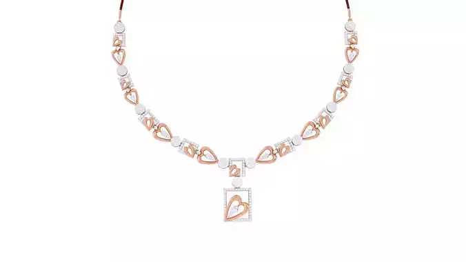 High Jewelry Italian Diamond Necklace Earrings set 3dm render 3D print model