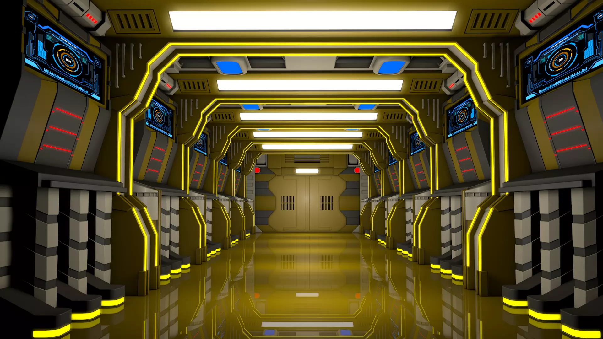 Sci Fi Corridor 3D model | CGTrader