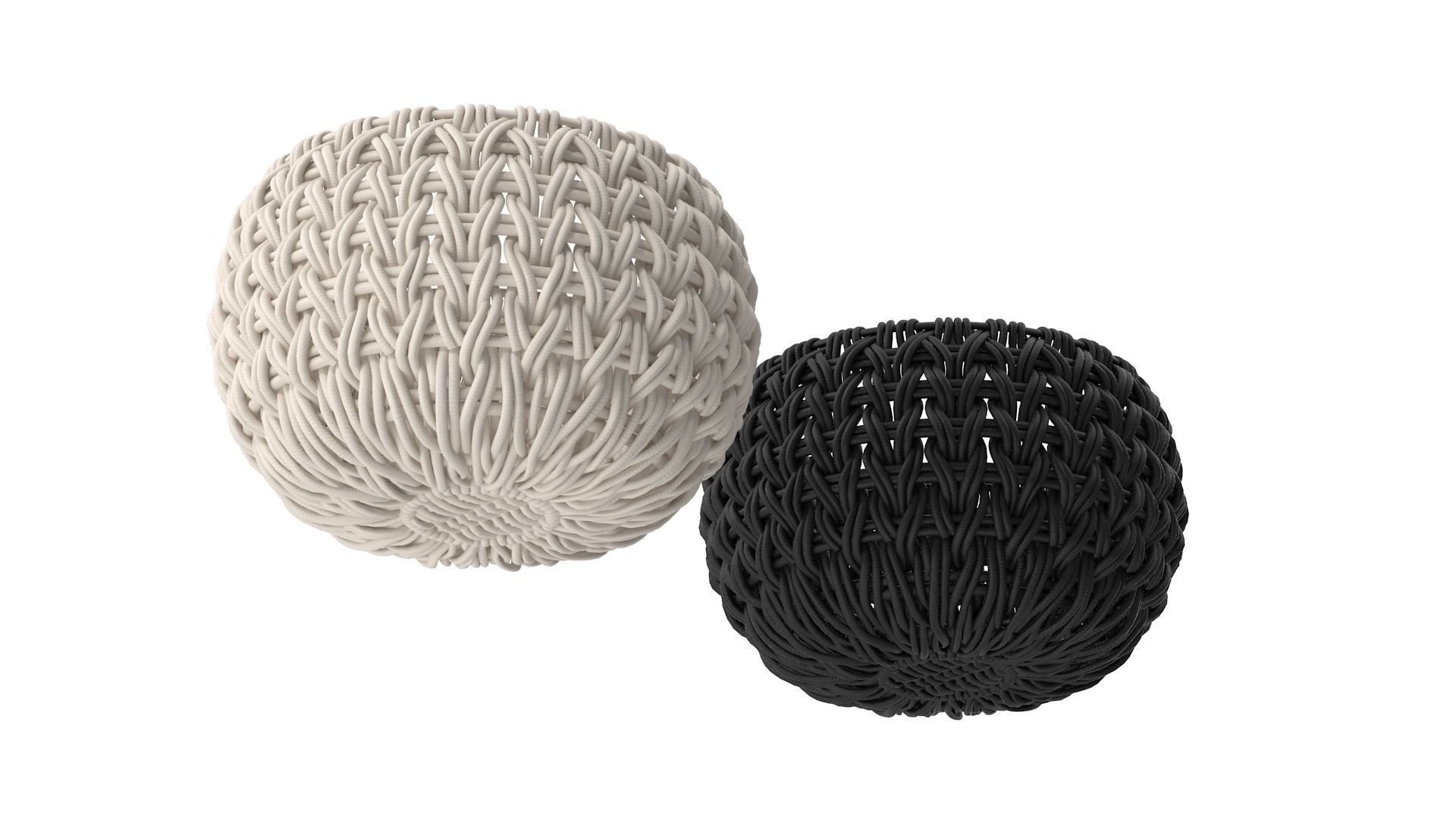 Storage Basket - Small Low-poly 3D model_4