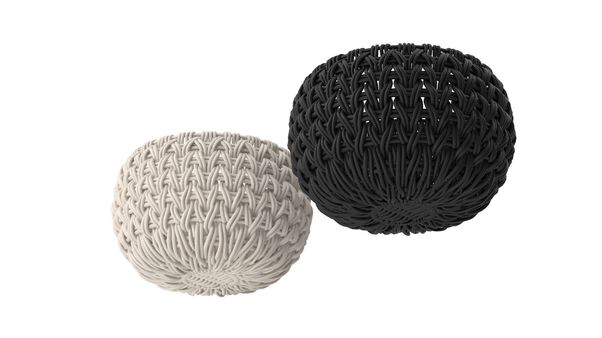 Storage Basket - Small Low-poly 3D model_5