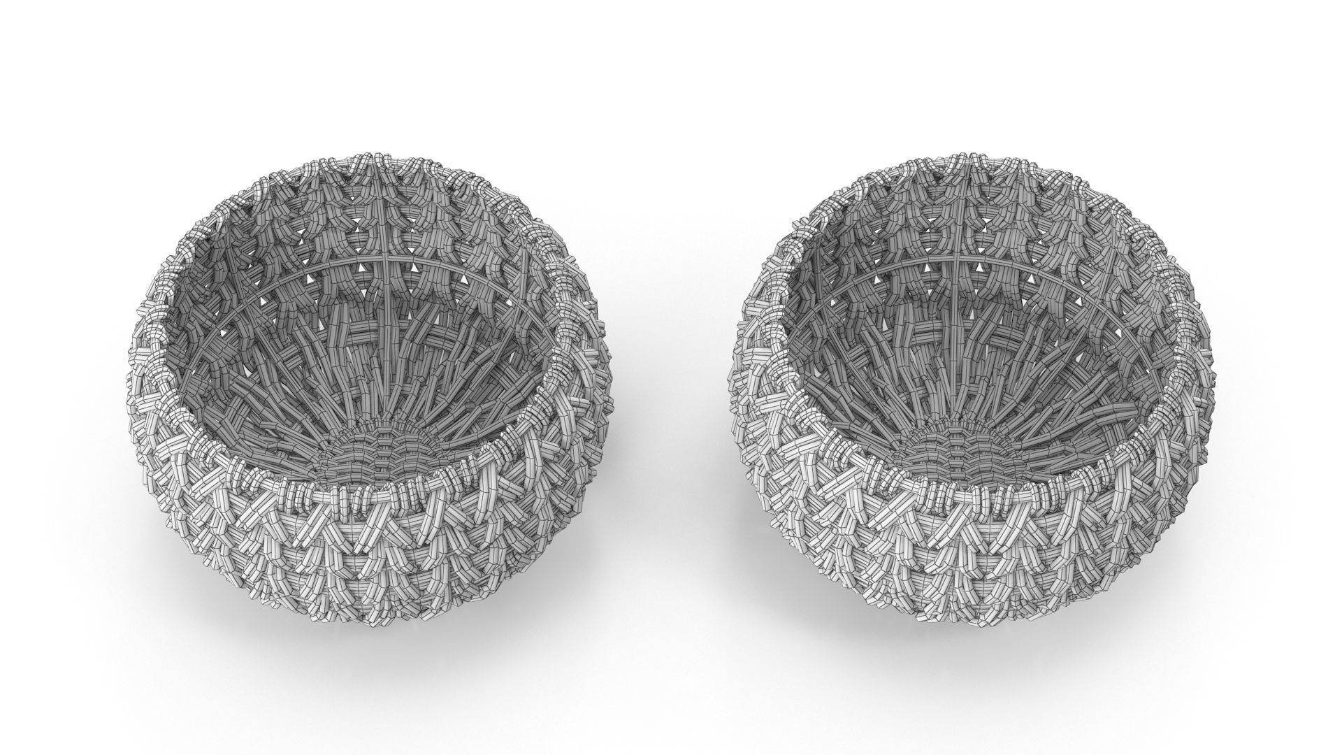 Storage Basket - Small Low-poly 3D model_6