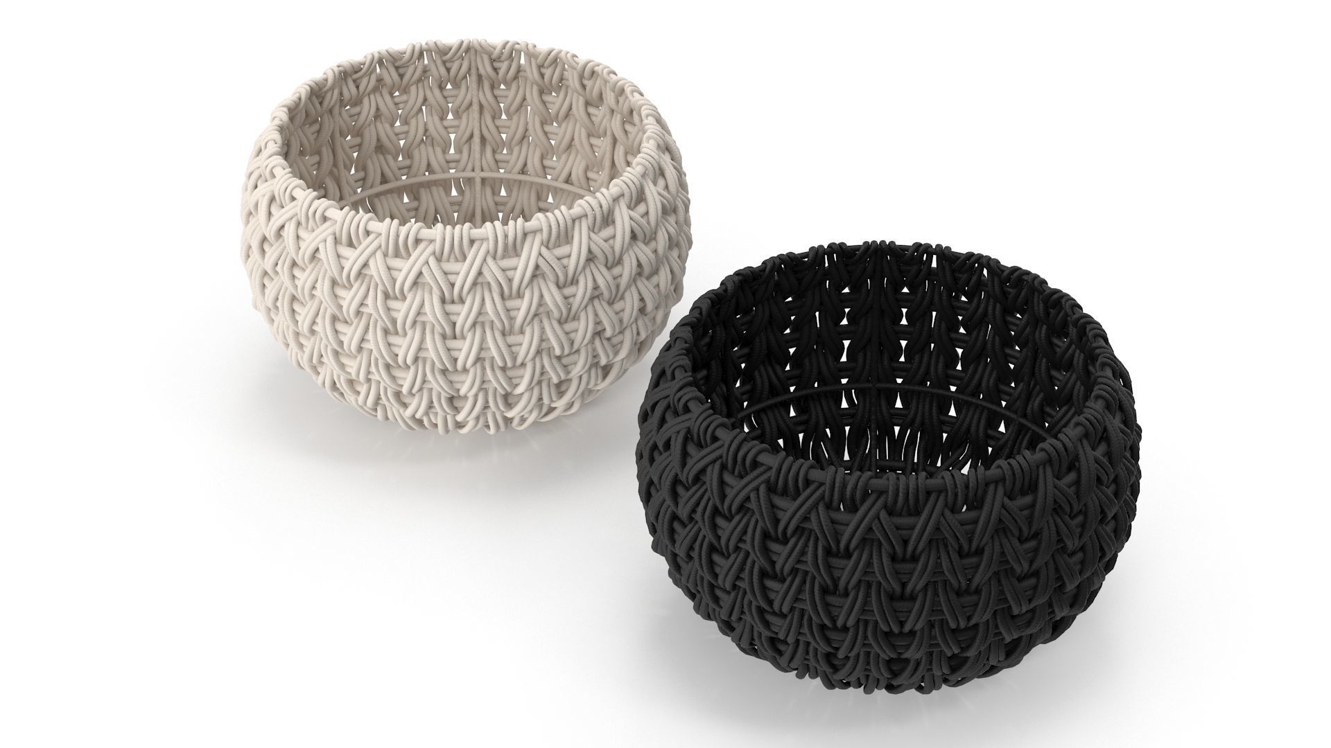 Storage Basket - Small Low-poly 3D model_2