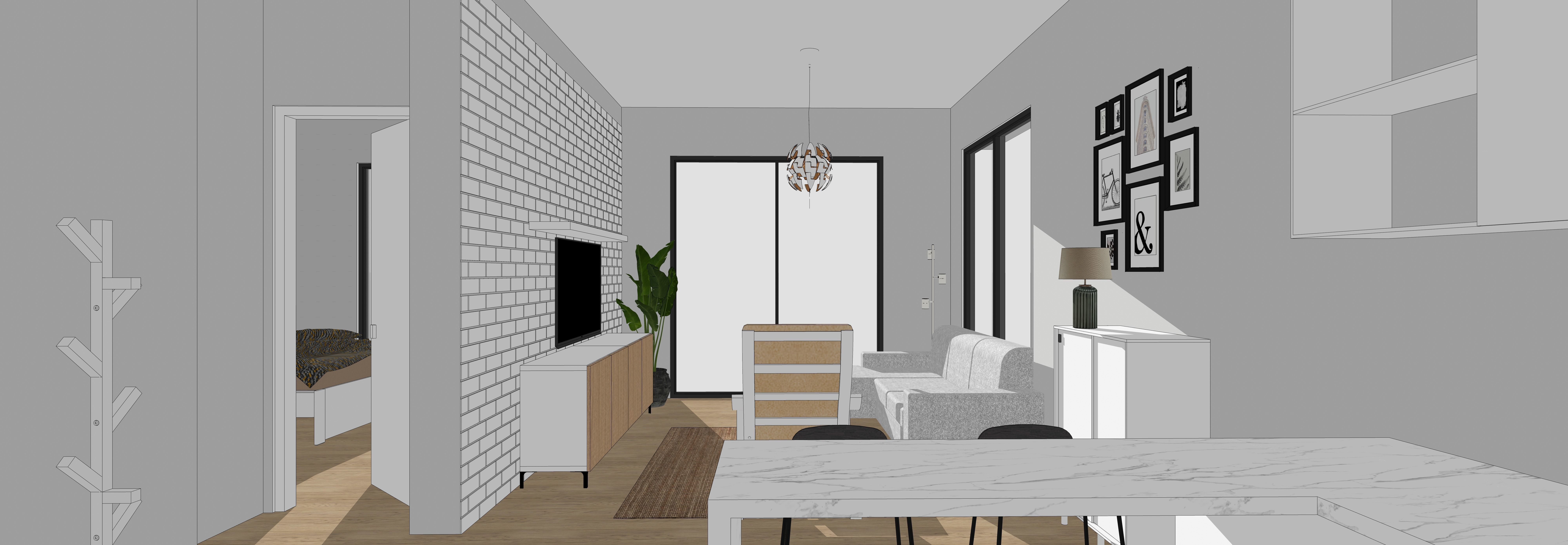 2plus1 house template 3D model_3