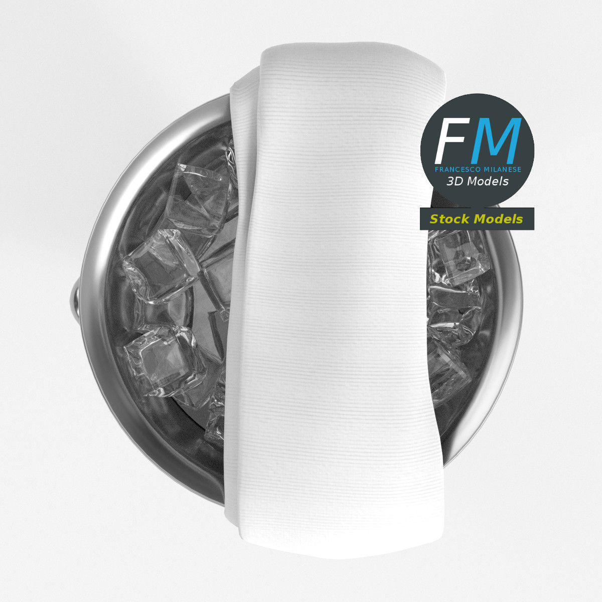 Wine bucket on stand 2 3D model_6