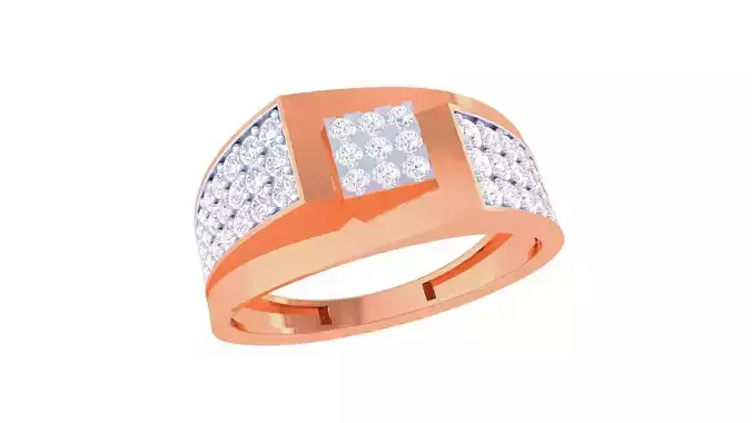 Men Groom Gents Diamond Ring 3dm stl obj mtl 3mf glb gltf