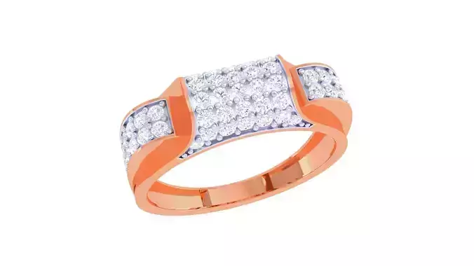 Men Groom Gents Diamond Ring 3dm stl obj mtl 3mf glb gltf