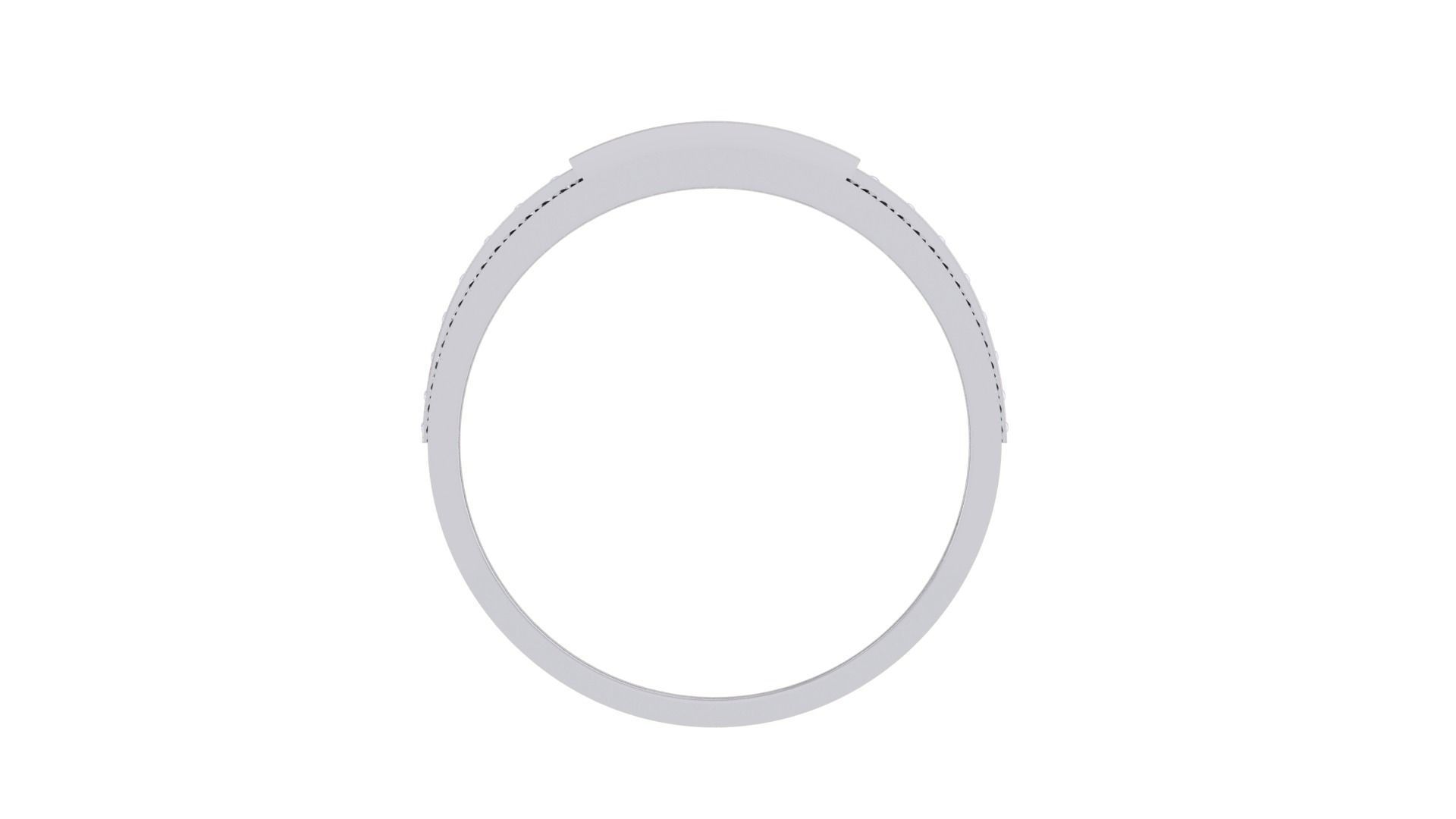 Woven Wire Men Groom Gents Diamond Ring 3dm stl obj mtl 3mf glb 3D print model_9