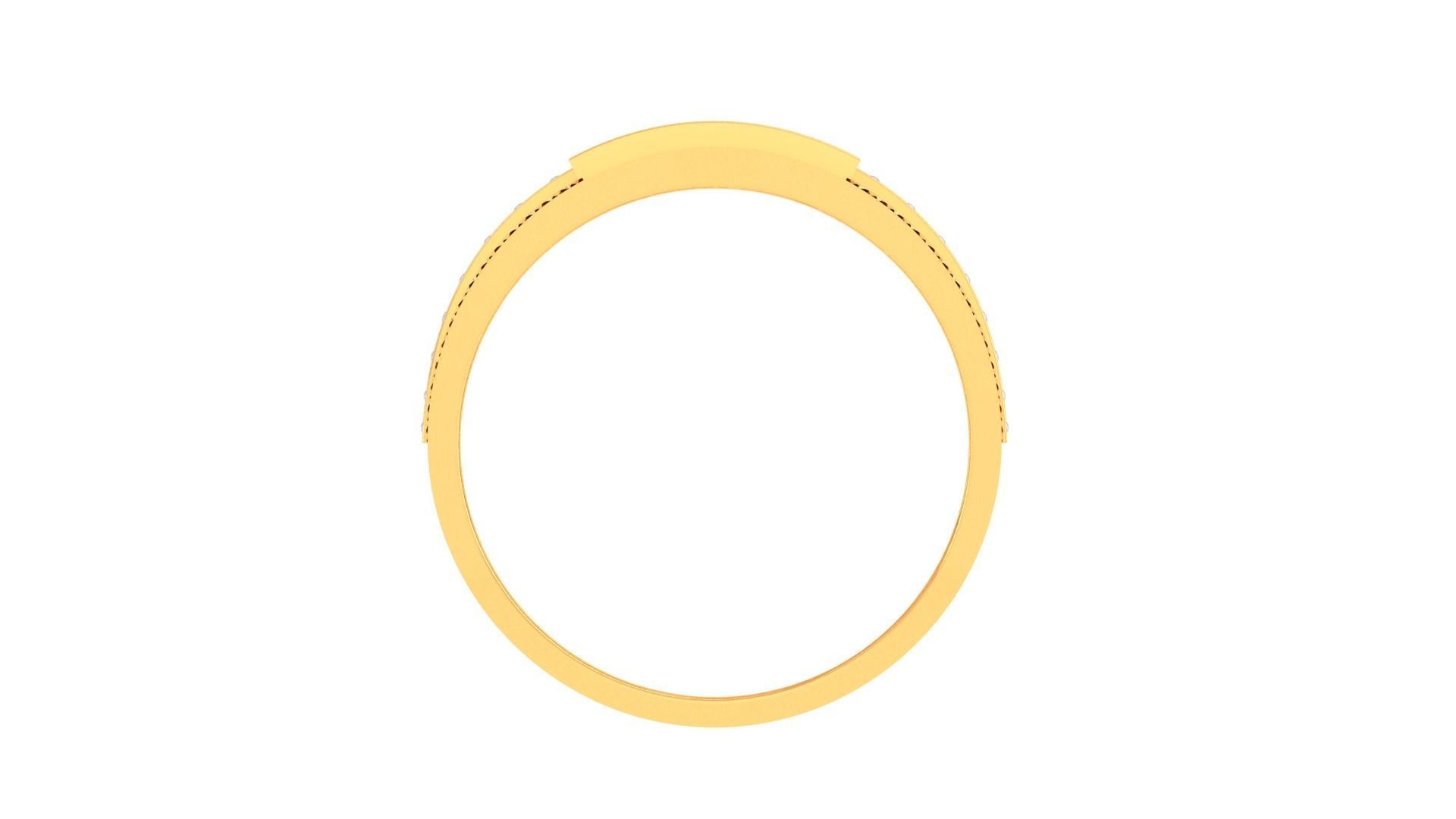 Woven Wire Men Groom Gents Diamond Ring 3dm stl obj mtl 3mf glb 3D print model_10