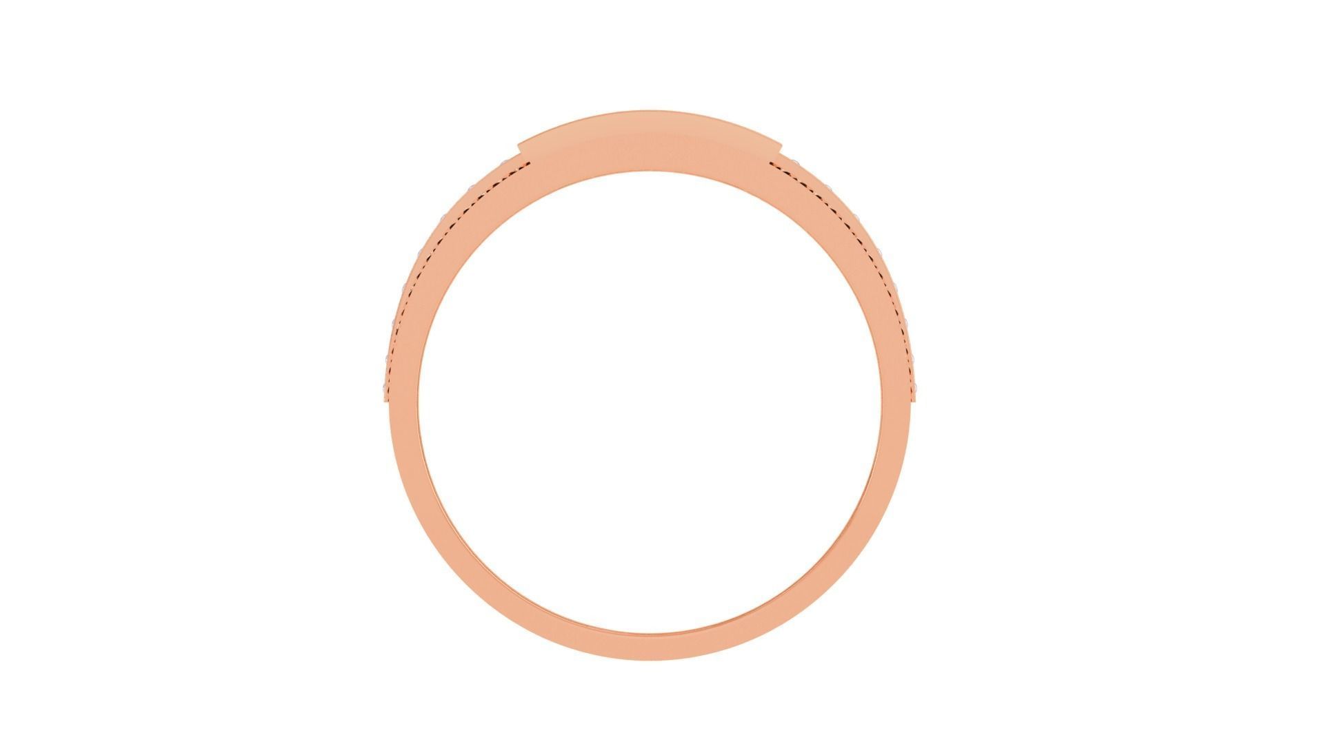 Woven Wire Men Groom Gents Diamond Ring 3dm stl obj mtl 3mf glb 3D print model_11