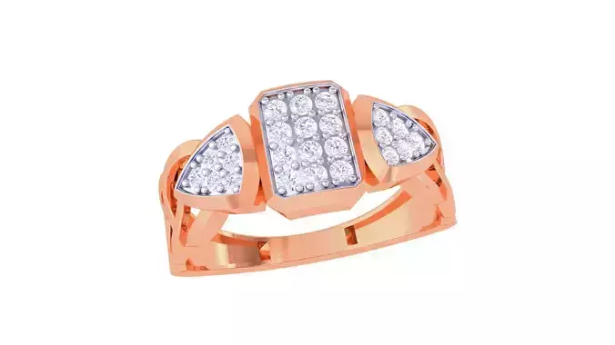 Men Groom Gents Diamond Ring 3dm stl obj mtl 3mf glb gltf