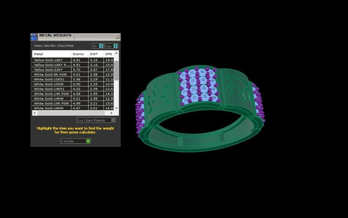 Men Groom Gents Diamond Ring 3dm stl obj mtl 3mf glb gltf 3D print model_5