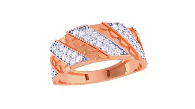 Men Groom Gents Diamond Ring 3dm stl obj mtl 3mf glb gltf