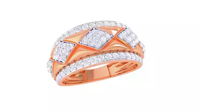 Men Groom Gents Diamond Ring 3dm stl obj mtl 3mf glb gltf