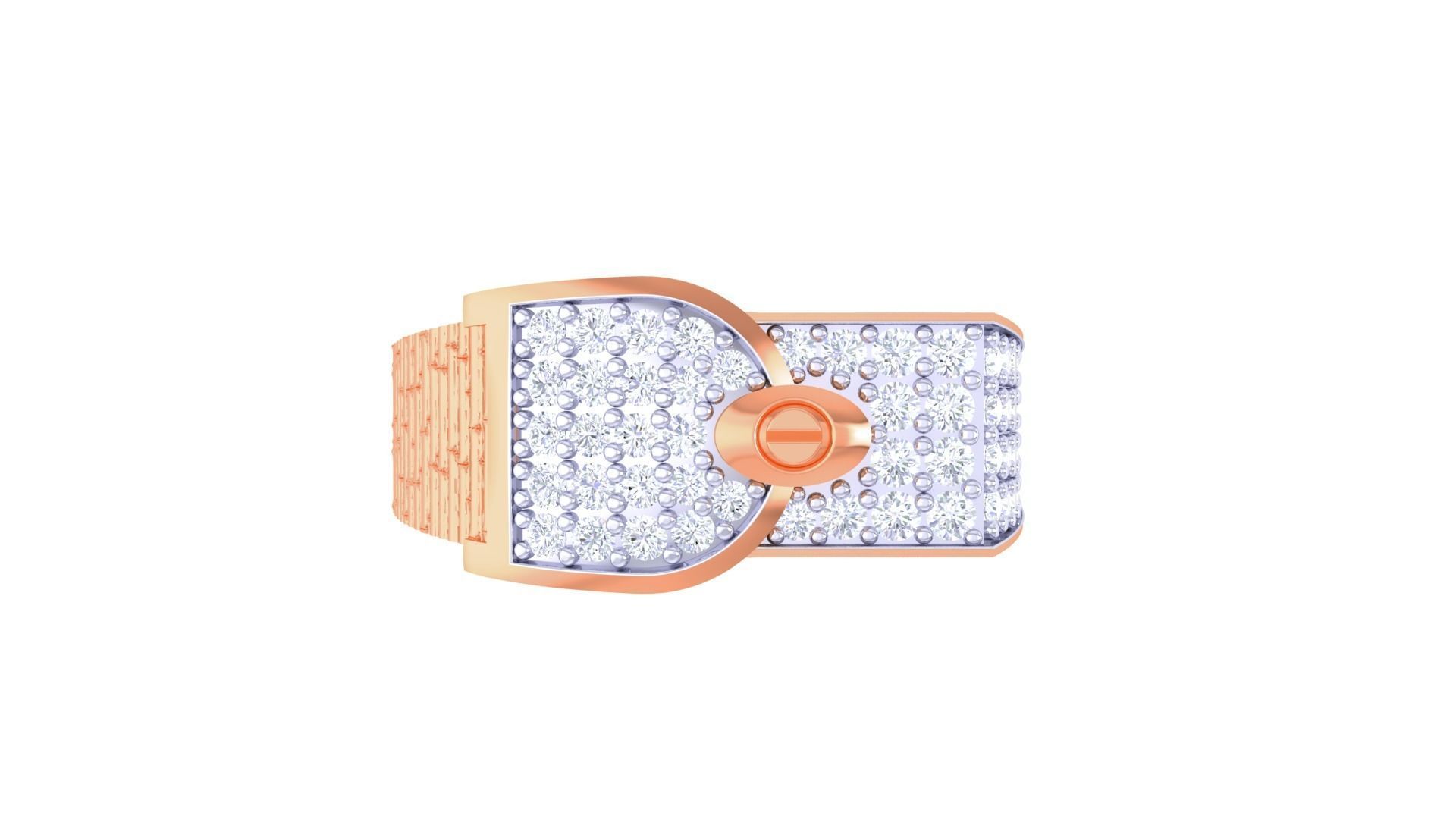 Belt Screw Head Men Groom Gents Diamond Ring 3dm stl obj mtl 3mf 3D print model_8