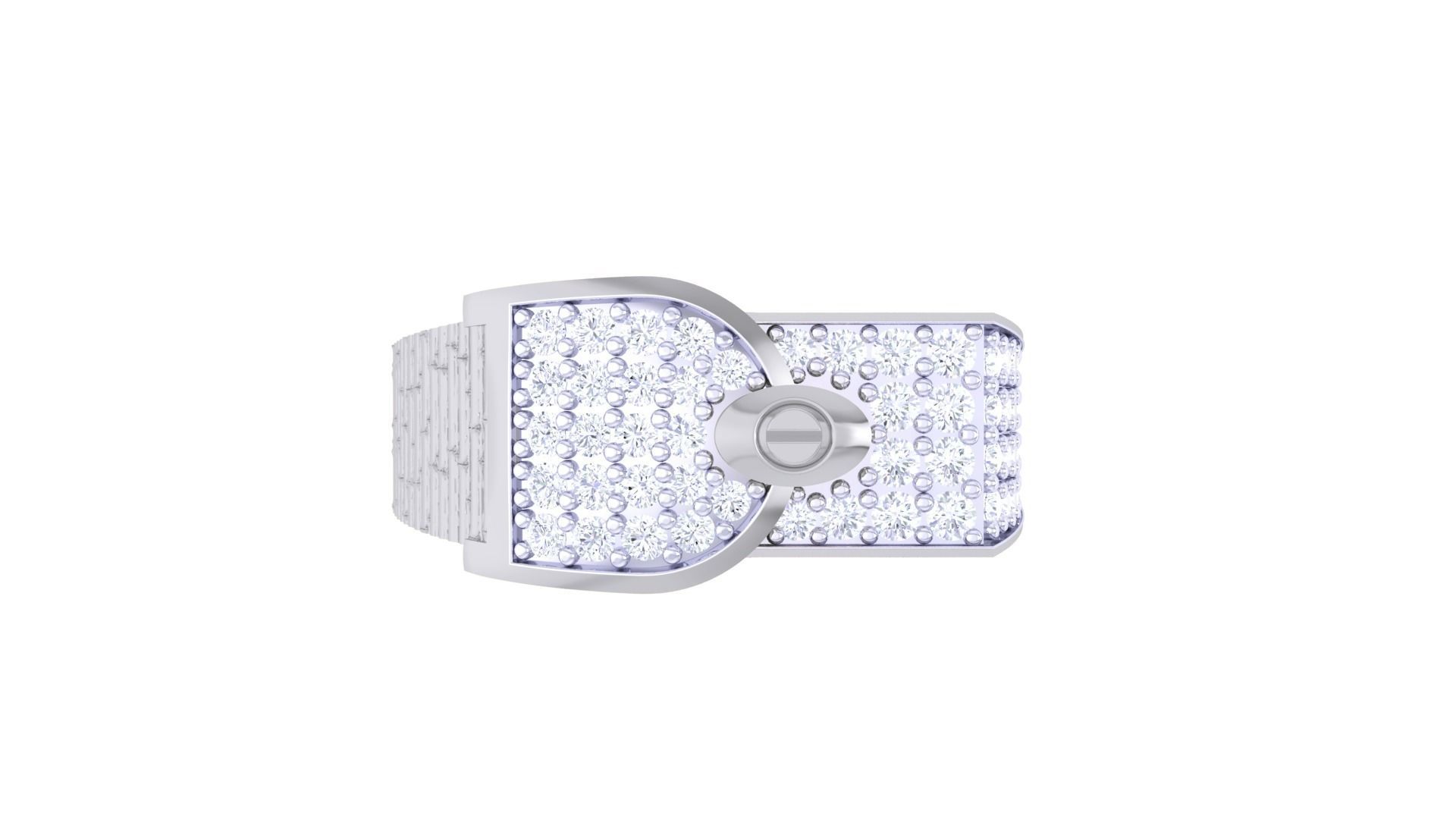 Belt Screw Head Men Groom Gents Diamond Ring 3dm stl obj mtl 3mf 3D print model_7