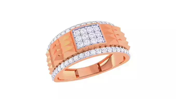 Men Groom Gents Diamond Ring 3dm stl obj mtl 3mf glb gltf