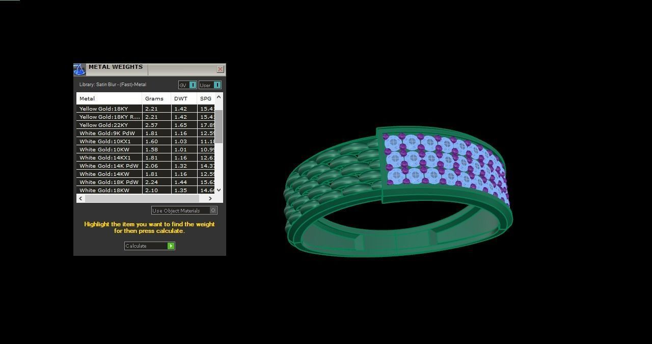 Woven Wires Men Groom Gents Diamond Ring 3dm stl obj mtl 3mf  3D print model_5