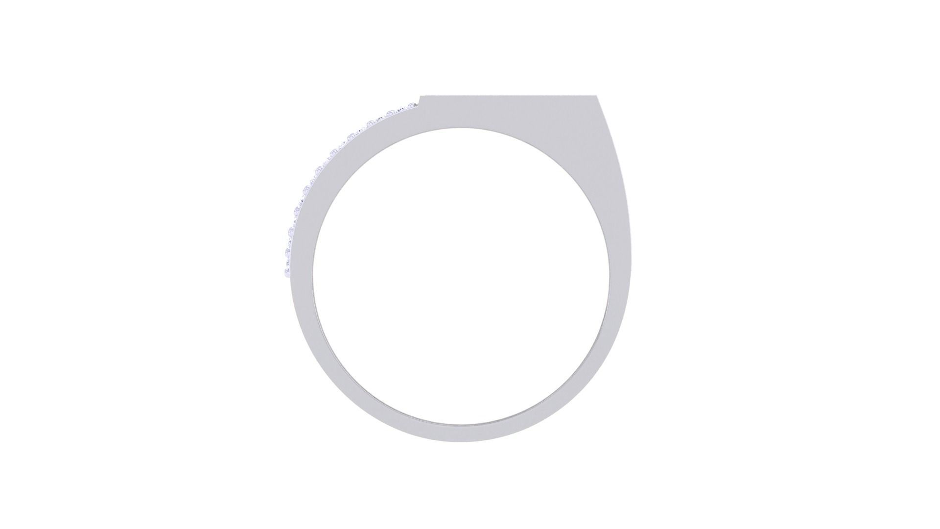 Woven Wires Men Groom Gents Diamond Ring 3dm stl obj mtl 3mf 3D print model_11