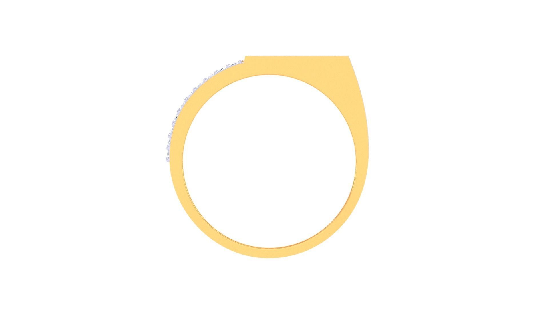 Woven Wires Men Groom Gents Diamond Ring 3dm stl obj mtl 3mf 3D print model_10