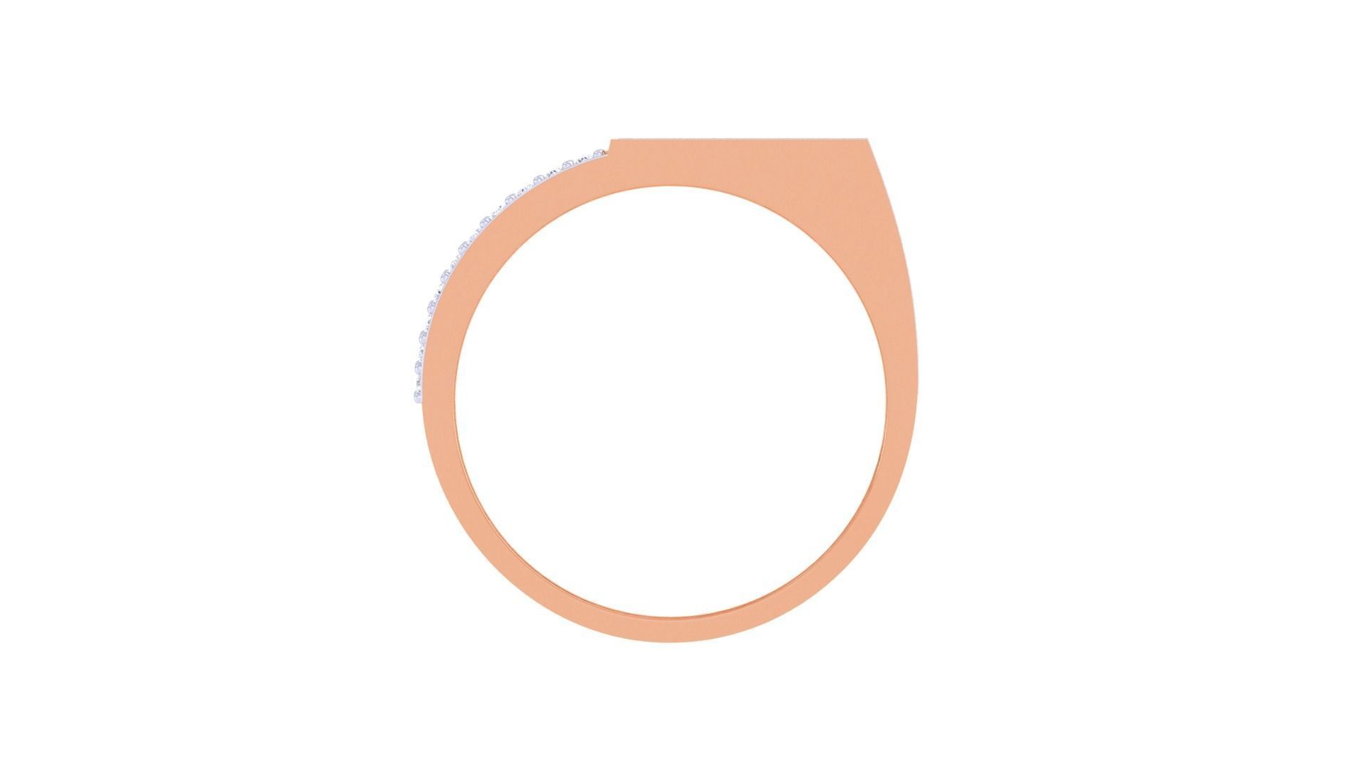 Woven Wires Men Groom Gents Diamond Ring 3dm stl obj mtl 3mf 3D print model_9