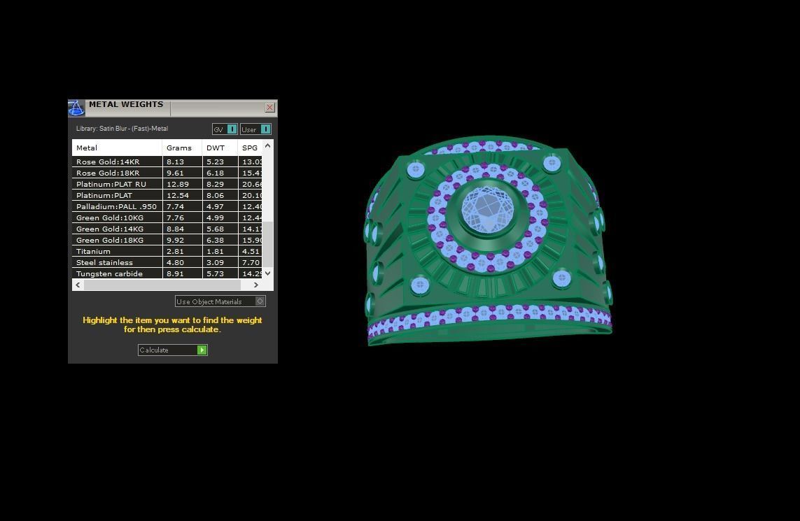 Solitaire Men Groom Gents Diamond Ring 3dm stl obj mtl 3mf  3D print model_5