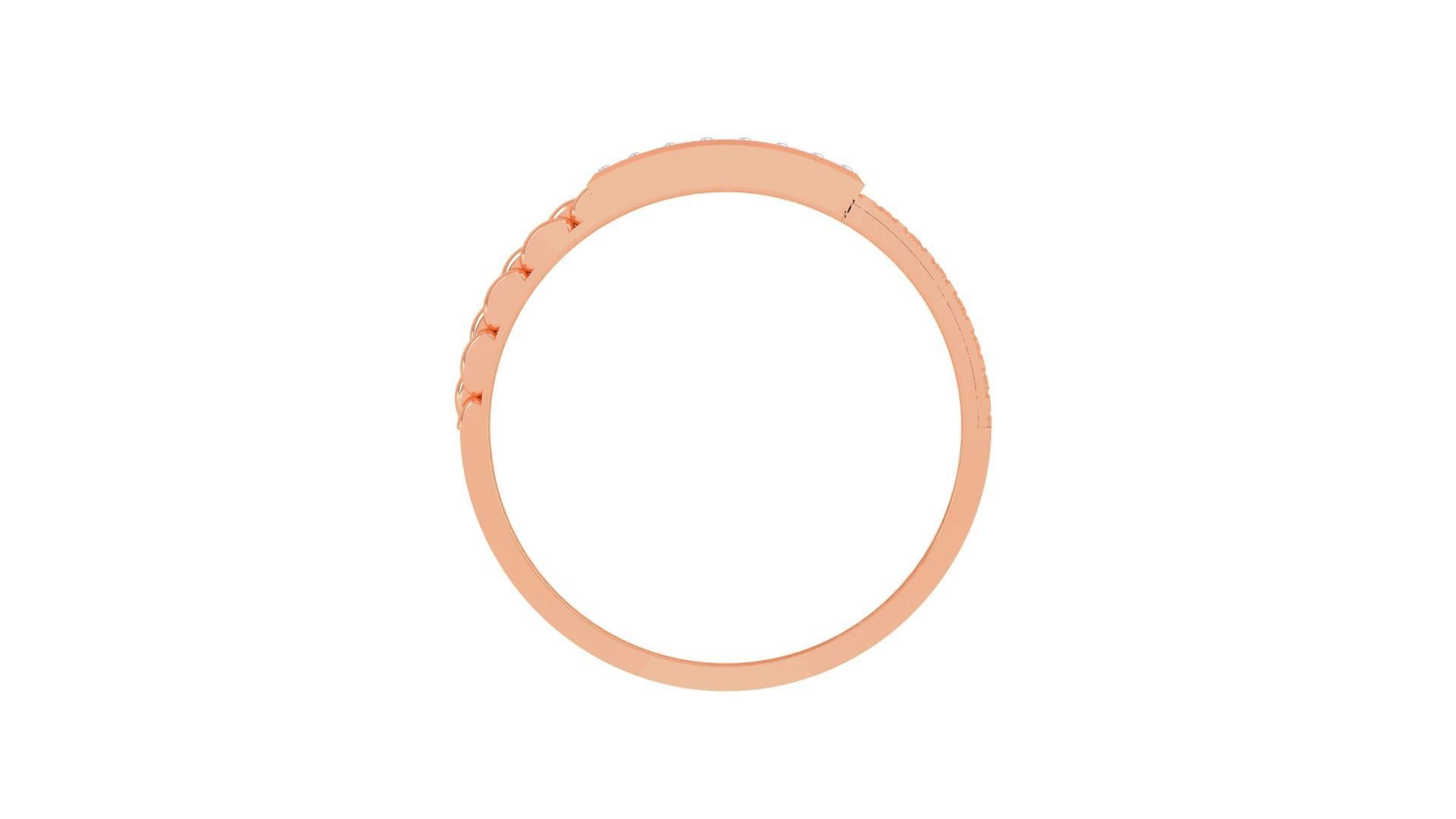 Woven Wire Men Groom Gents Diamond Ring 3dm stl obj mtl 3mf 3D print model_11