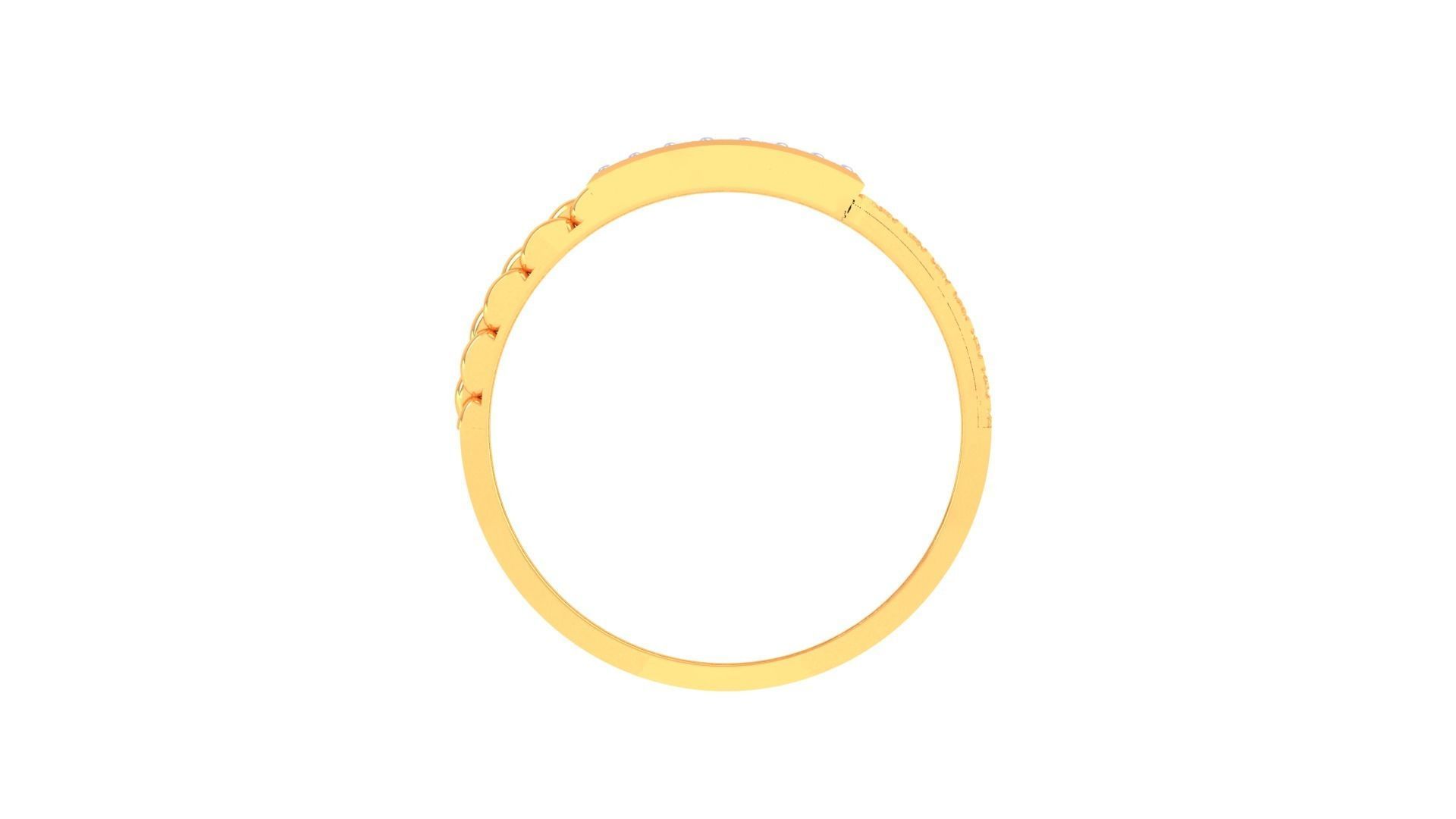 Woven Wire Men Groom Gents Diamond Ring 3dm stl obj mtl 3mf 3D print model_10