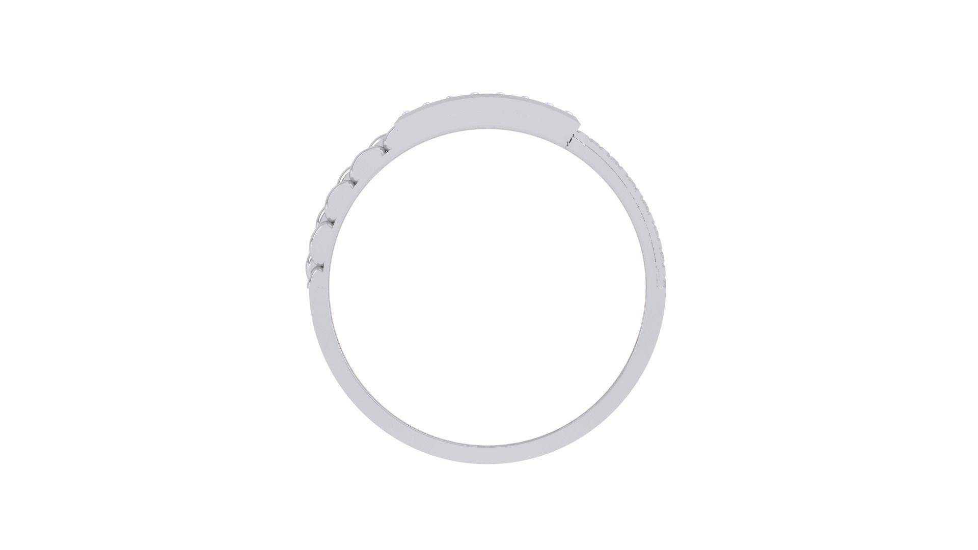 Woven Wire Men Groom Gents Diamond Ring 3dm stl obj mtl 3mf 3D print model_9