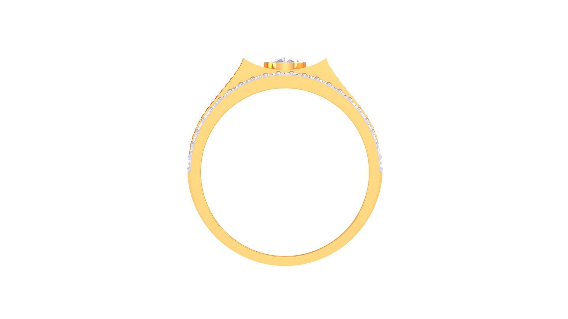 Solitaire Men Groom Gents Diamond Ring 3dm stl obj mtl 3mf 3D print model_10