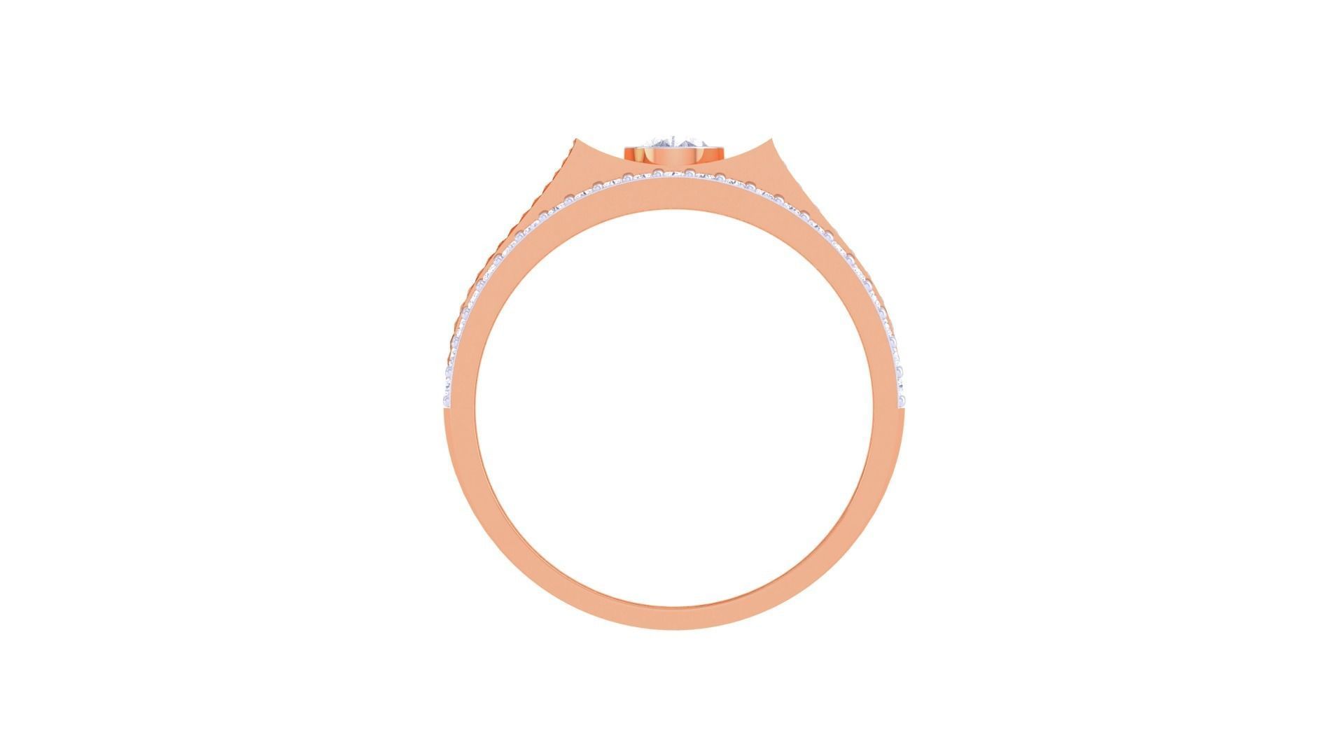 Solitaire Men Groom Gents Diamond Ring 3dm stl obj mtl 3mf 3D print model_11