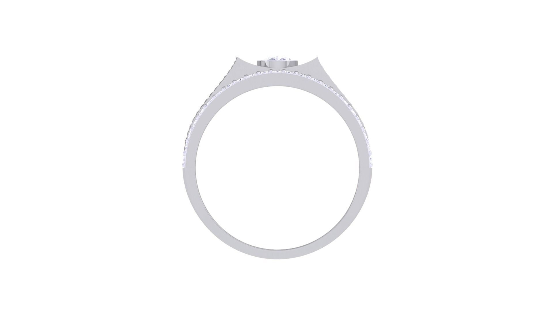 Solitaire Men Groom Gents Diamond Ring 3dm stl obj mtl 3mf 3D print model_9