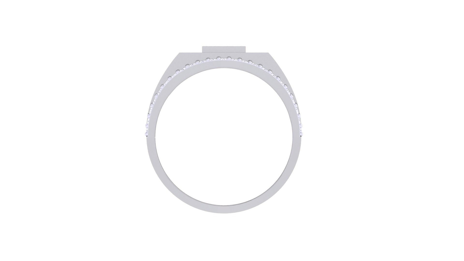 Men Groom Gents Diamond Ring 3dm stl obj mtl 3mf glb gltf 3D print model_10