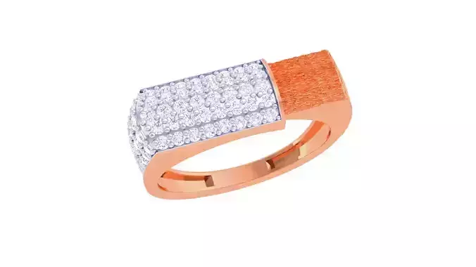  Men Groom Gents Diamond Ring 3dm stl obj mtl 3mf glb 3D print model