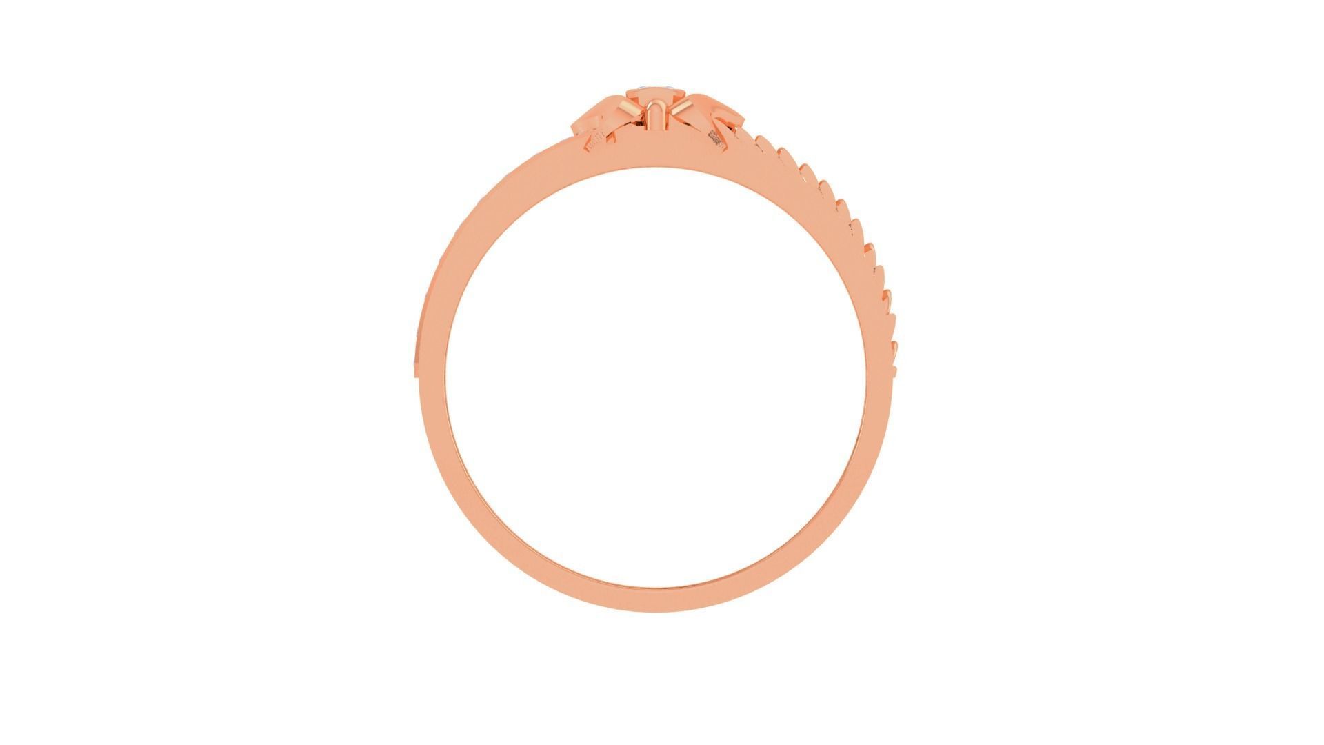 Butterfly Mens Groom Gents Diamond Band Ring 3dm stl obj mtl  3D print model_10