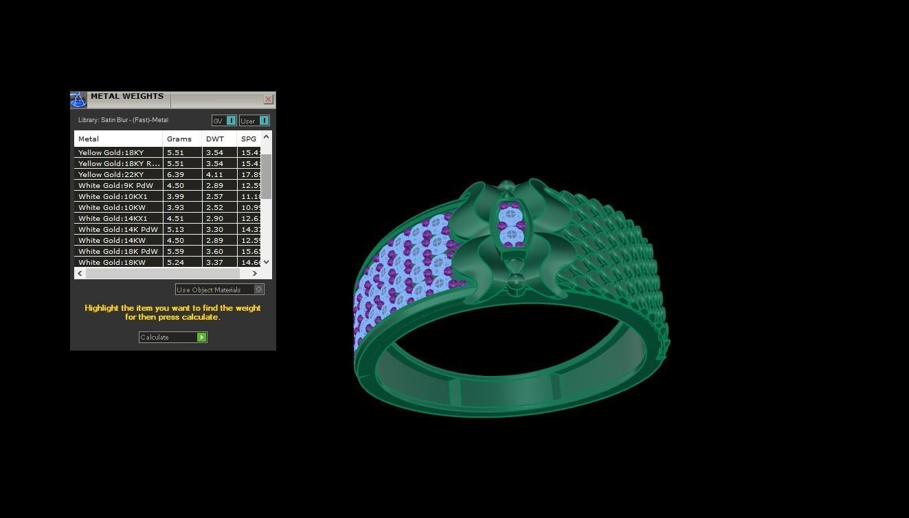 Butterfly Mens Groom Gents Diamond Band Ring 3dm stl obj mtl  3D print model_1