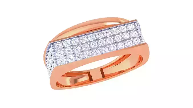 Diamond Head Men Groom Gents Diamond Ring 3dm stl obj mtl 3mf  3D print model