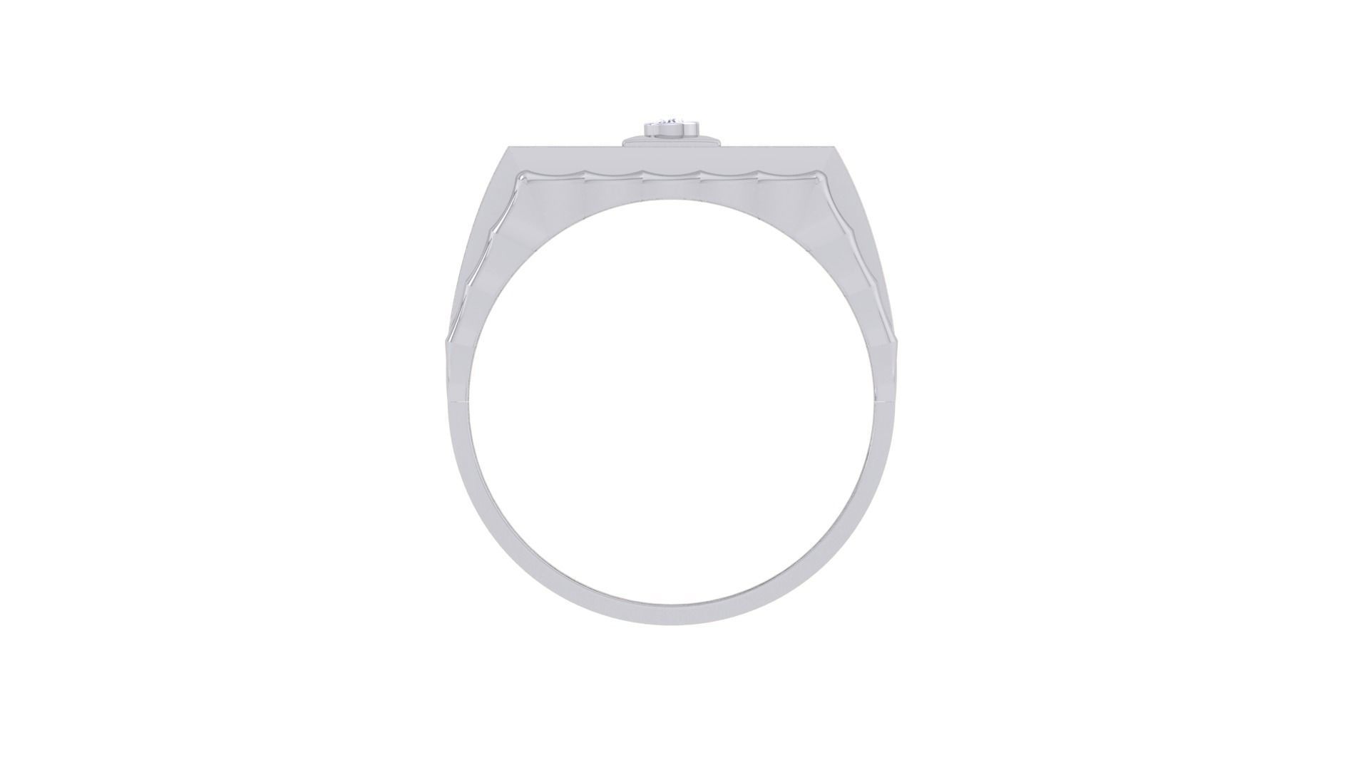 Solitaire Men Groom Gents Diamond Ring 3dm stl obj mtl 3mf glb  3D print model_9