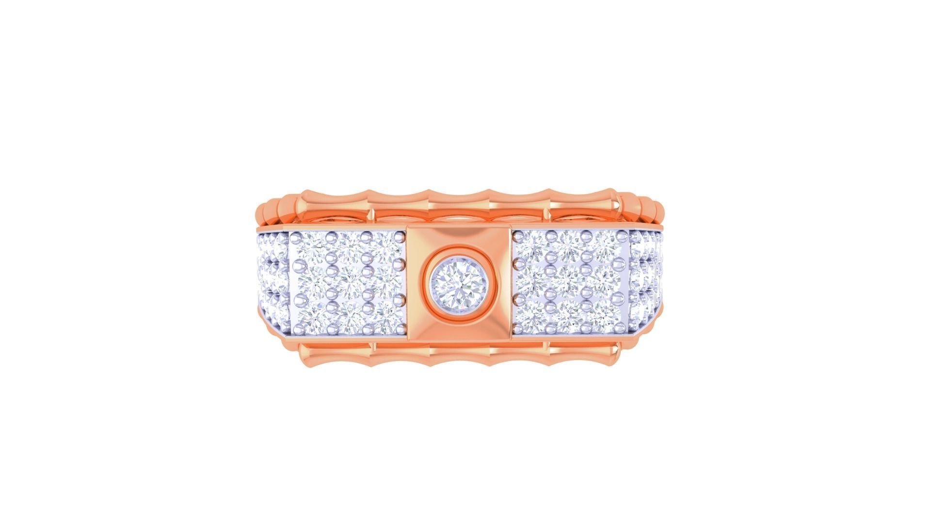 Solitaire Men Groom Gents Diamond Ring 3dm stl obj mtl 3mf glb  3D print model_8