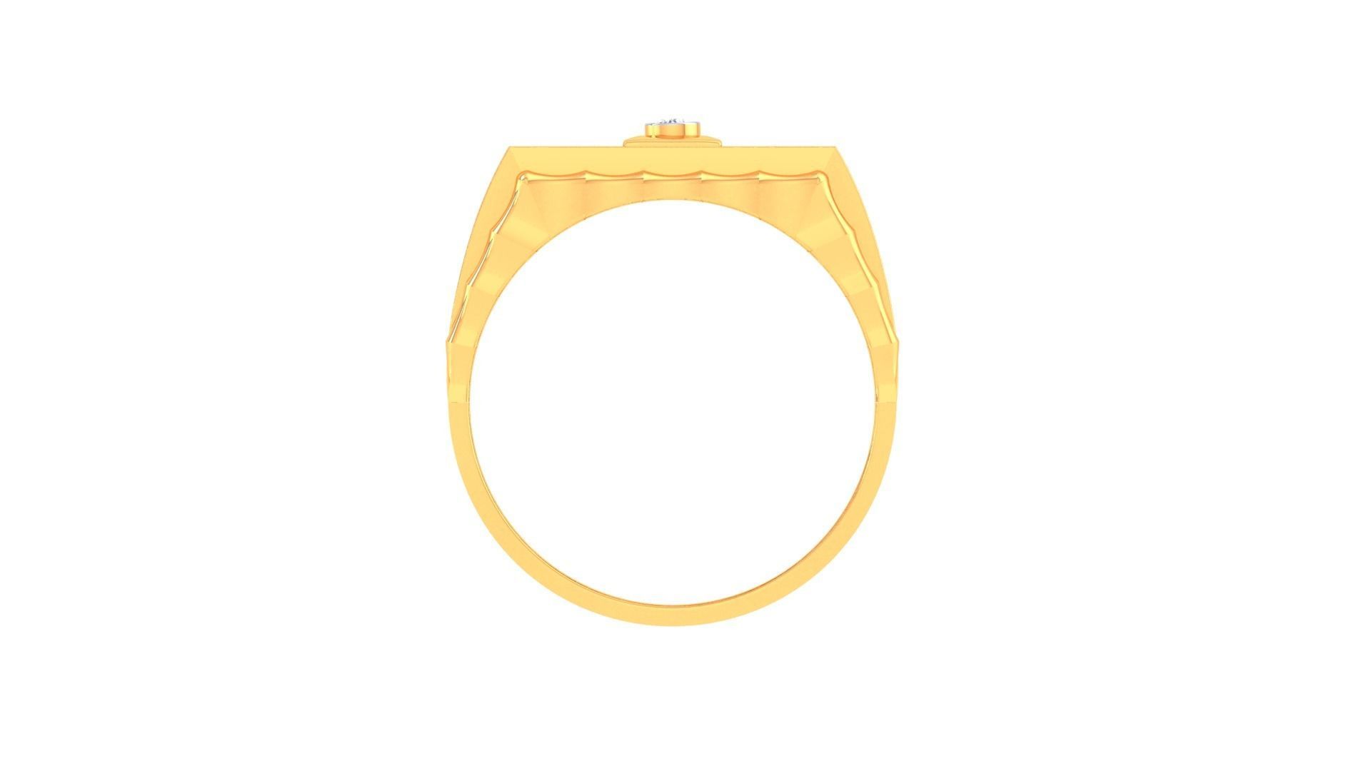 Solitaire Men Groom Gents Diamond Ring 3dm stl obj mtl 3mf glb  3D print model_11