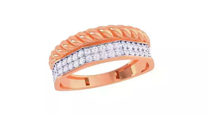 Rope Men Groom Gents Diamond Ring 3dm stl obj mtl 3mf glb gltf