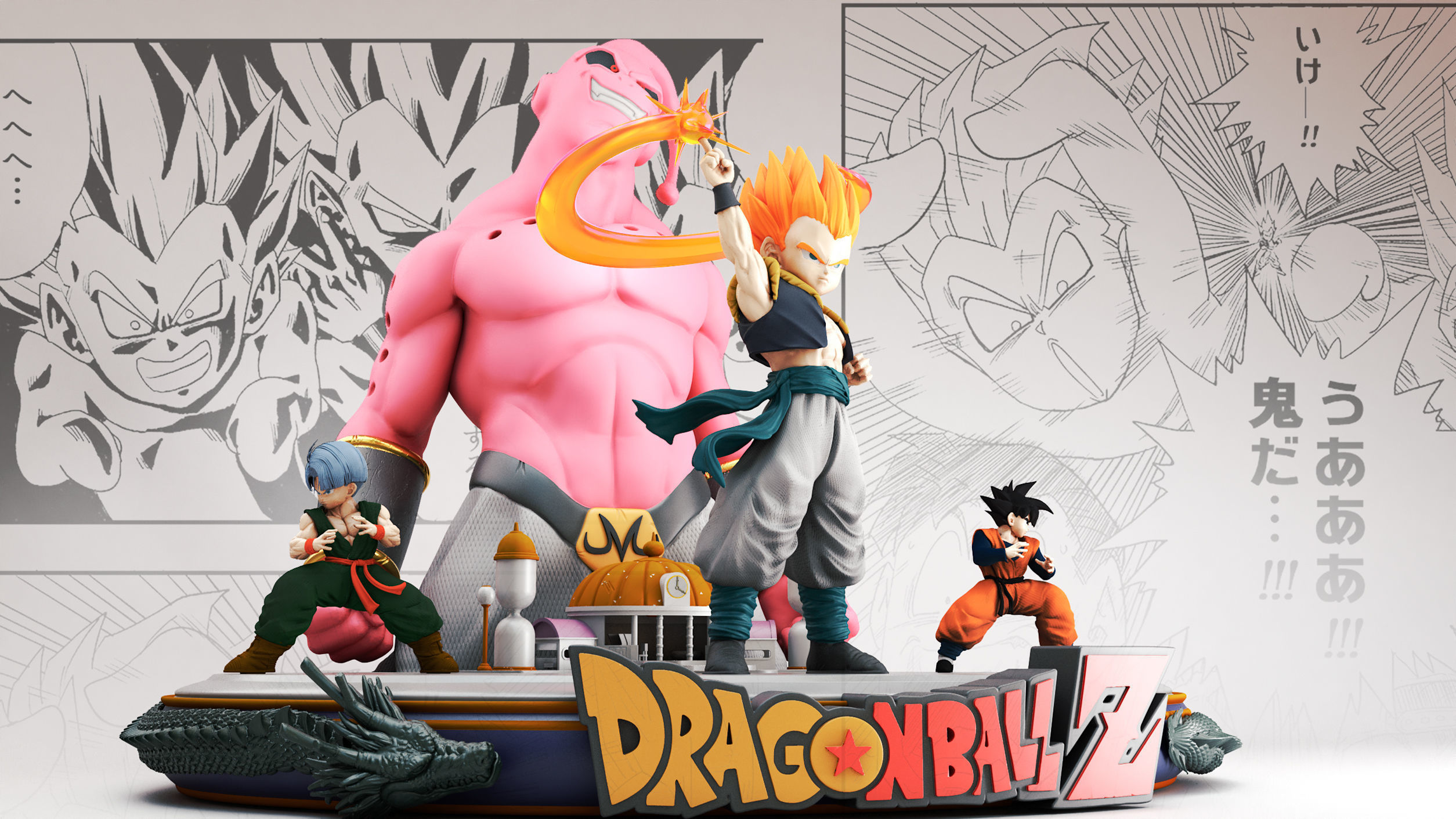 gotenks dragon ball z 3D print model_2