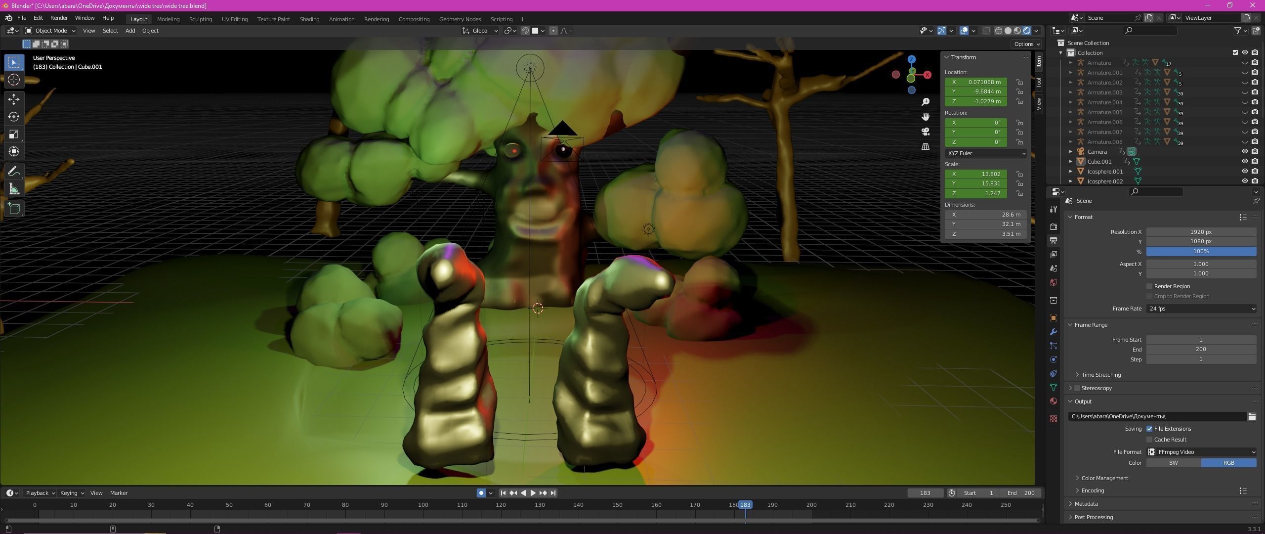 Wise Mystical Terminator Tree 3D model_6