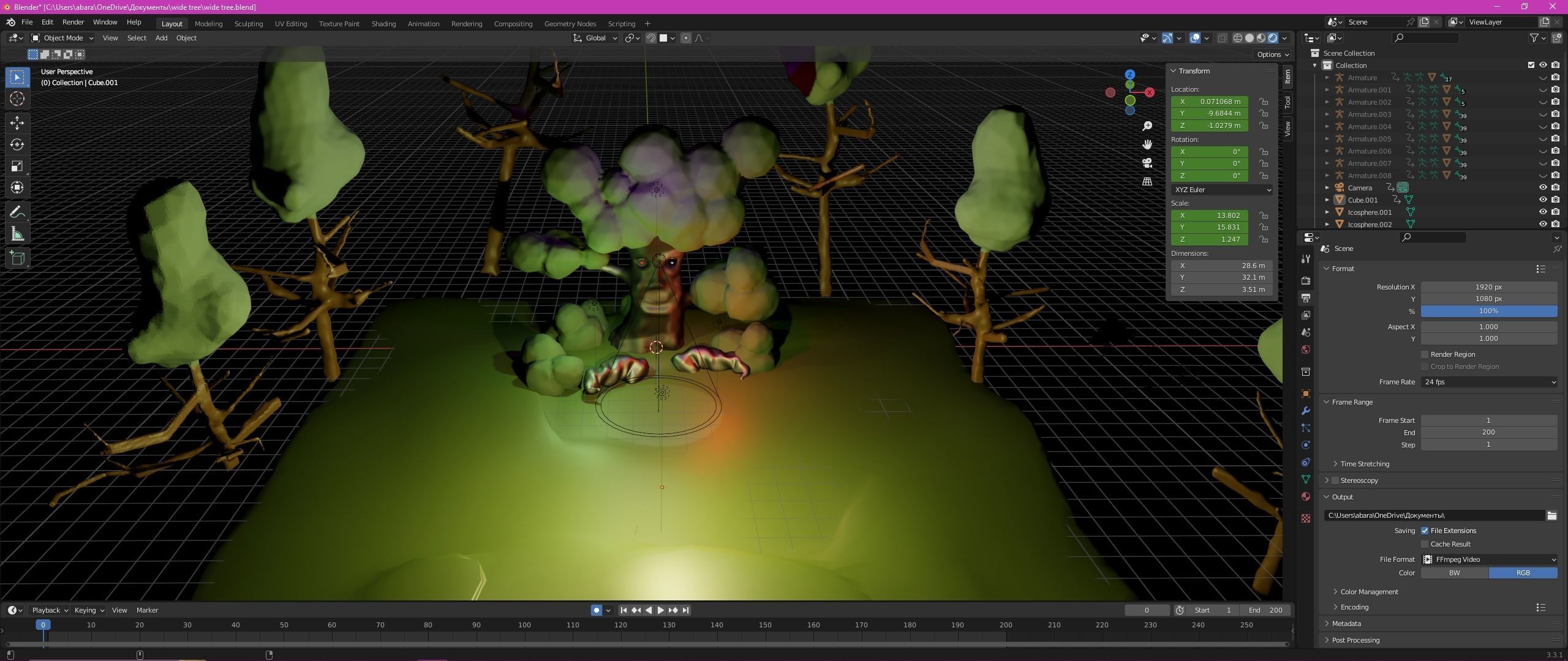 Wise Mystical Terminator Tree 3D model_4