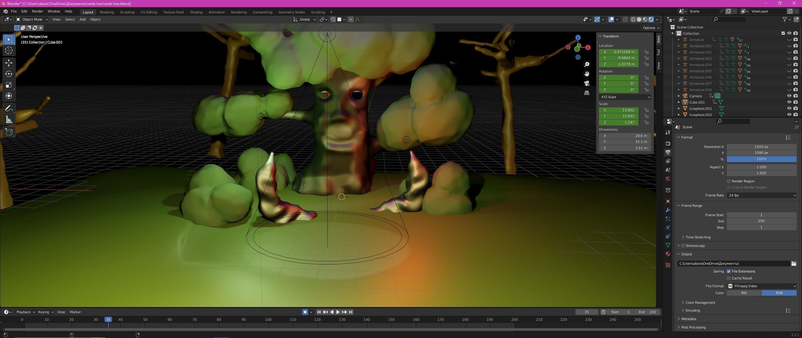 Wise Mystical Terminator Tree 3D model_5
