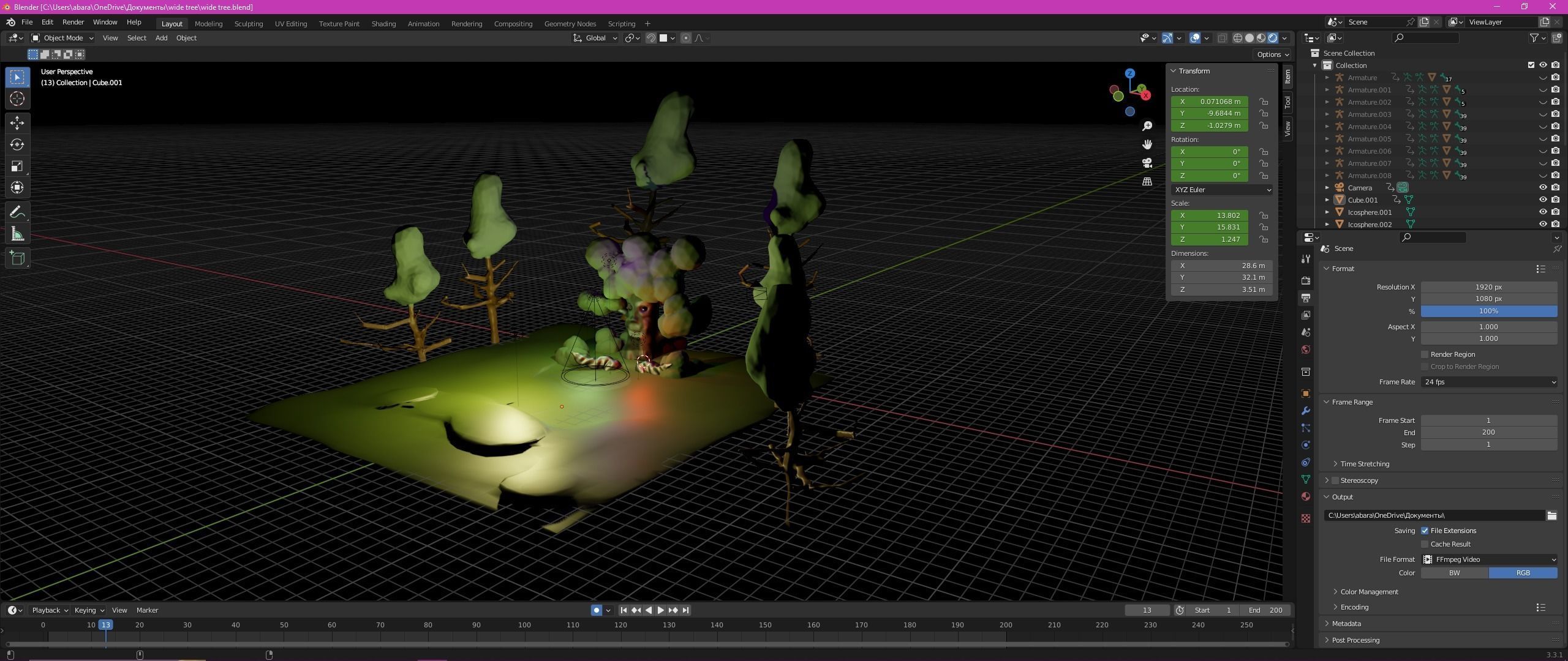 Wise Mystical Terminator Tree 3D model_3