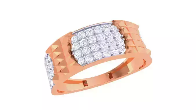 Men Groom Gents Diamond Ring 3dm stl obj mtl 3mf glb gltf